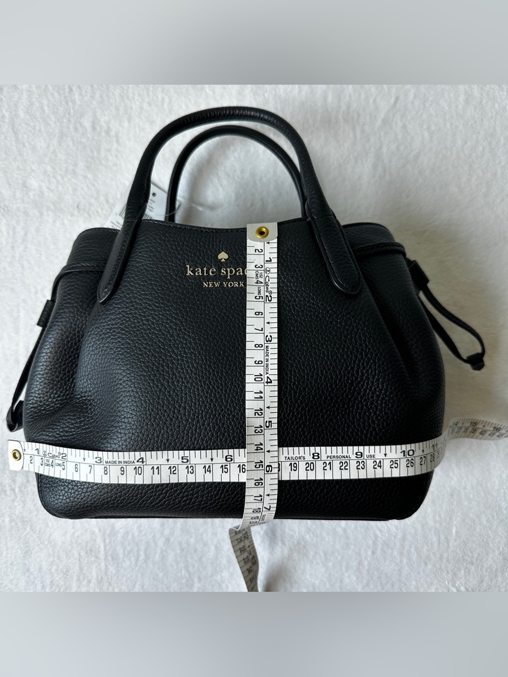 Kate Spade NWT Black Pebbled Leather Dumpling K8135 Small Satchel Original $379 - Picture 12 of 16